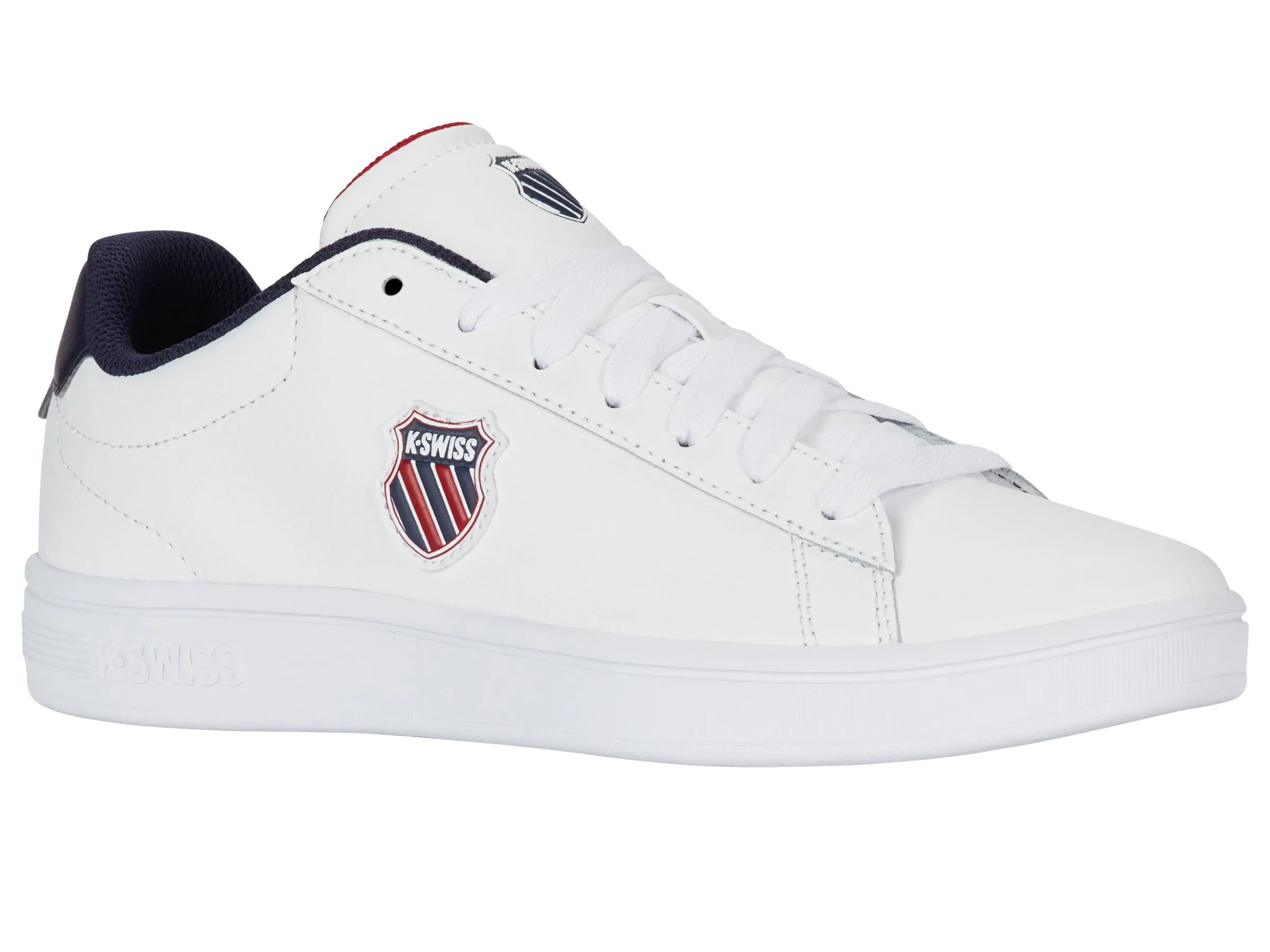 04412-983-M | COURT SHIELD II | WHITE/PEACOAT/SAMBA RED