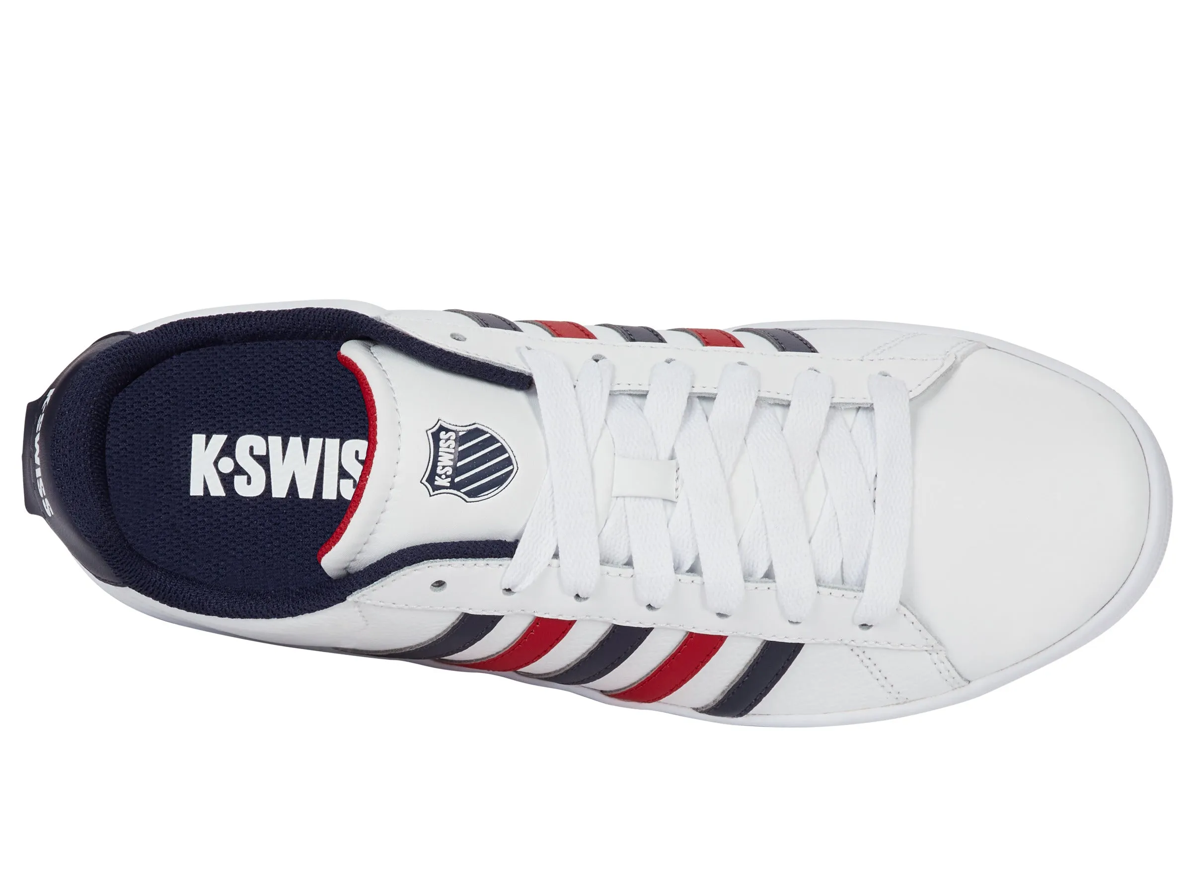 04413-983-M | COURT TIEBREAK II | WHITE/PEACOAT/SAMBA RED