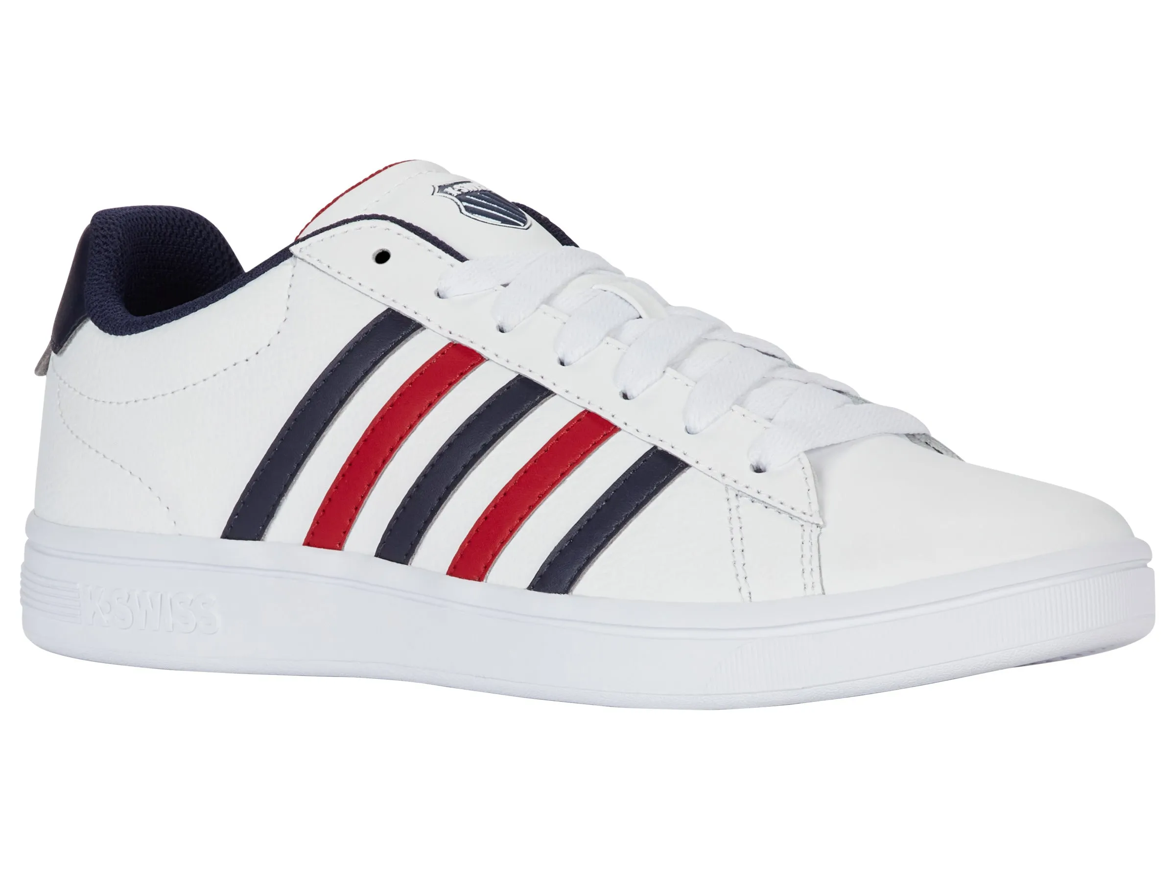 04413-983-M | COURT TIEBREAK II | WHITE/PEACOAT/SAMBA RED