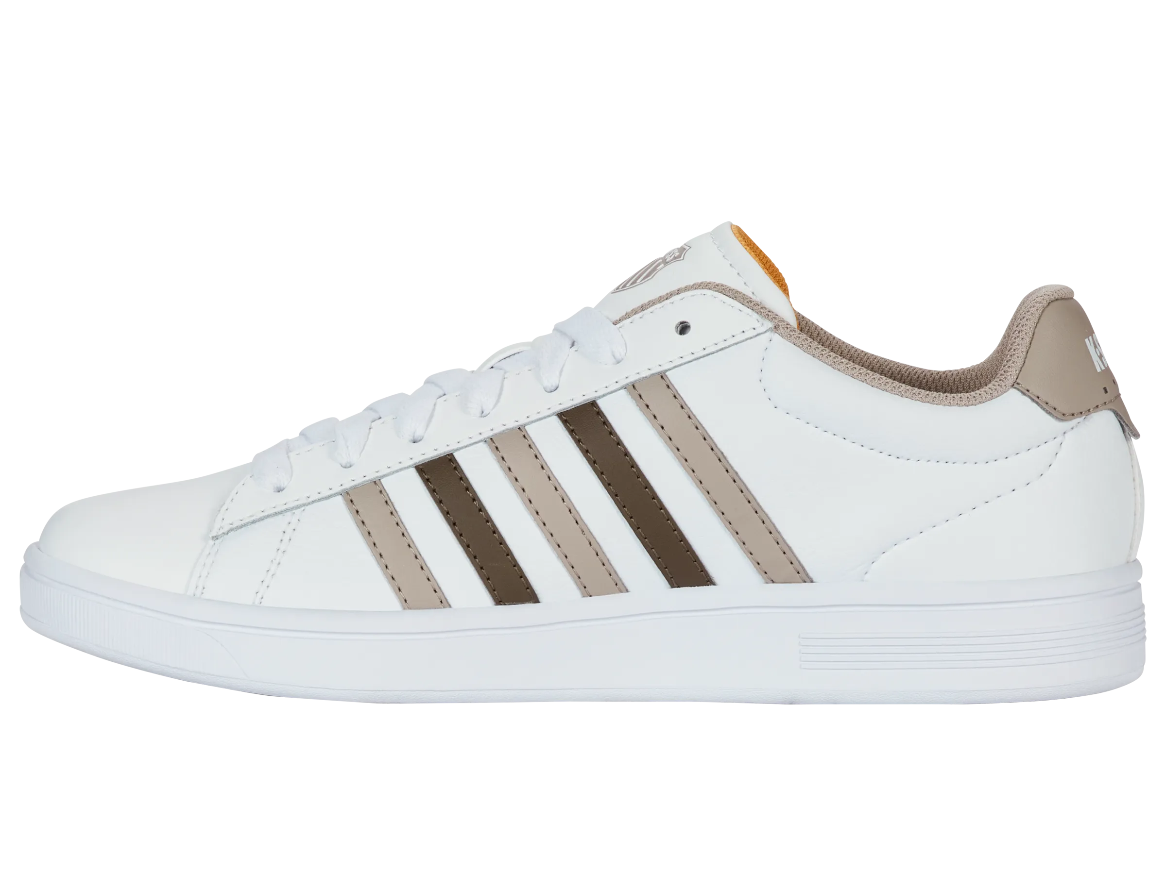 04413-986-M | COURT TIEBREAK II | WHITE/TAUPE/TEAK/JURASSIC GOLD