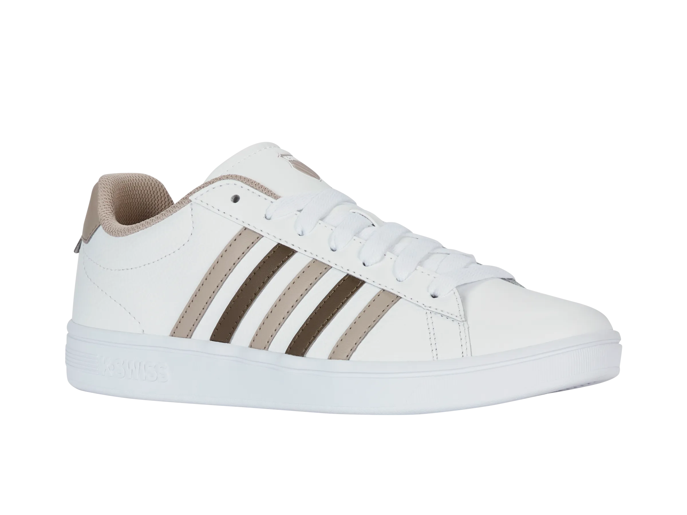 04413-986-M | COURT TIEBREAK II | WHITE/TAUPE/TEAK/JURASSIC GOLD