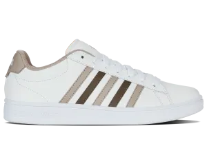 04413-986-M | COURT TIEBREAK II | WHITE/TAUPE/TEAK/JURASSIC GOLD