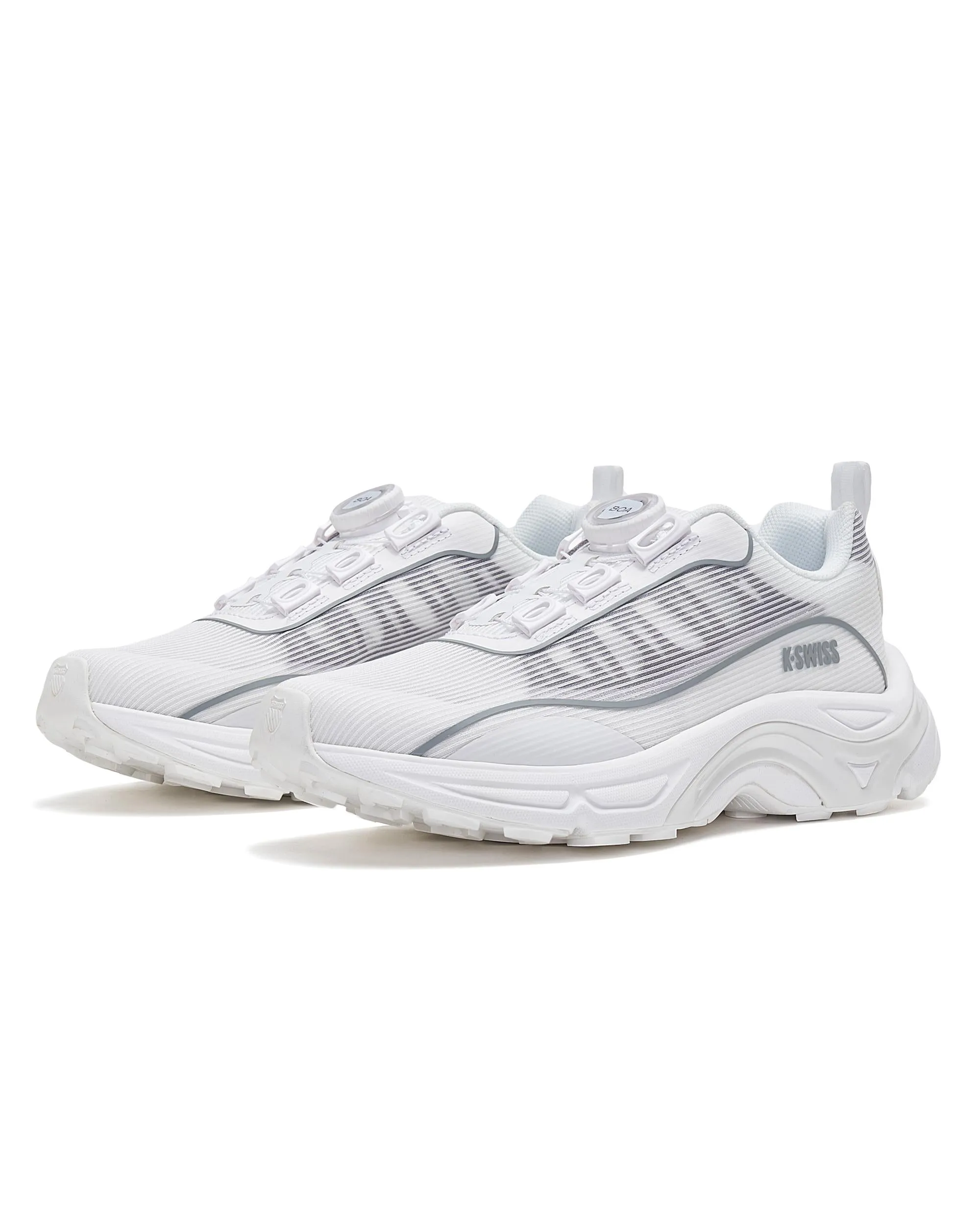 99360-198-M | WOMEN'S MAXON BOA SNEAKERS | WHITE/ULTIMATE GRAY