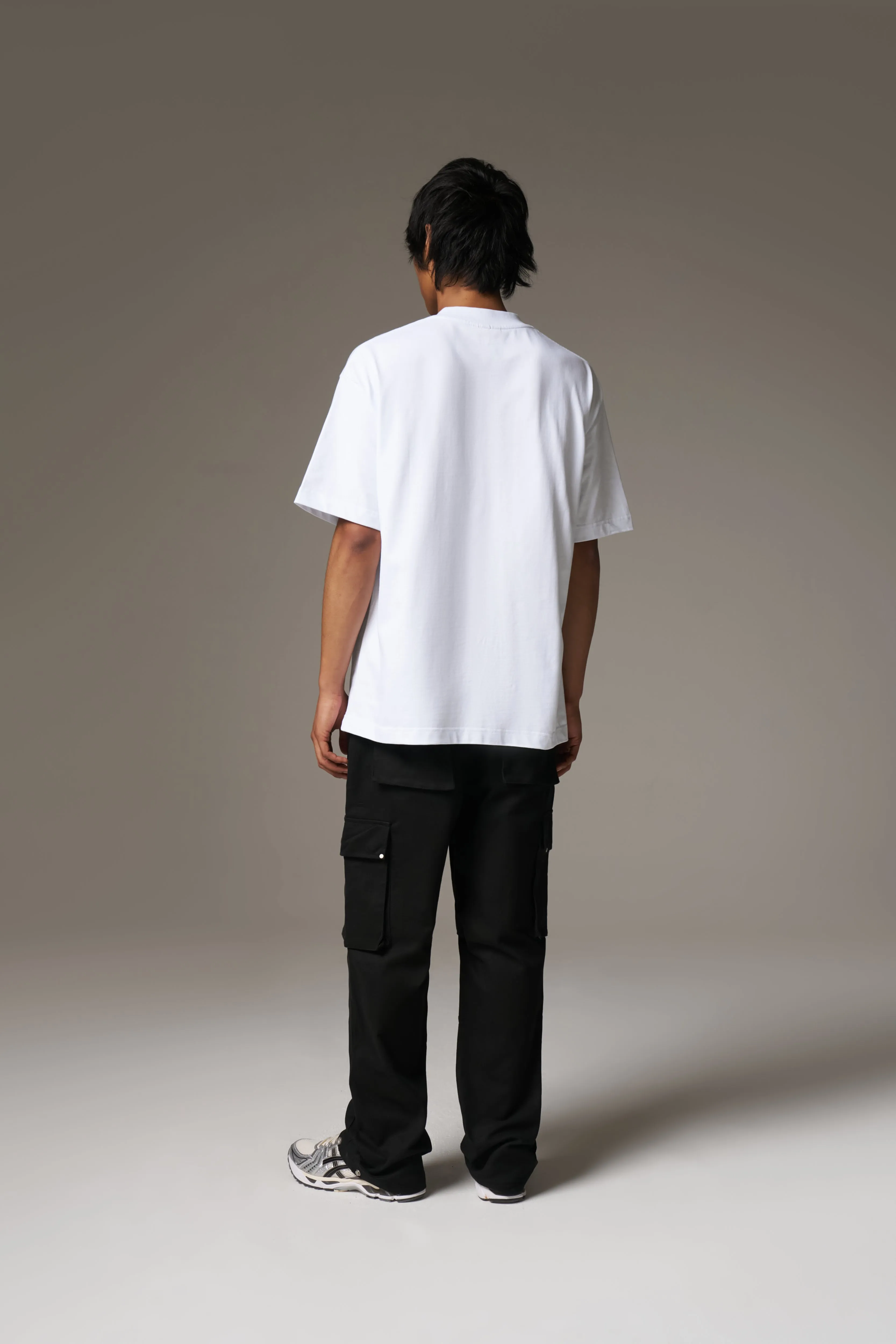 APPLIQUE EMBLEM T-SHIRT - WHITE