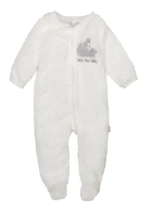 Baby Boys 0-9M Bless This Baby Footed Jumpsuit