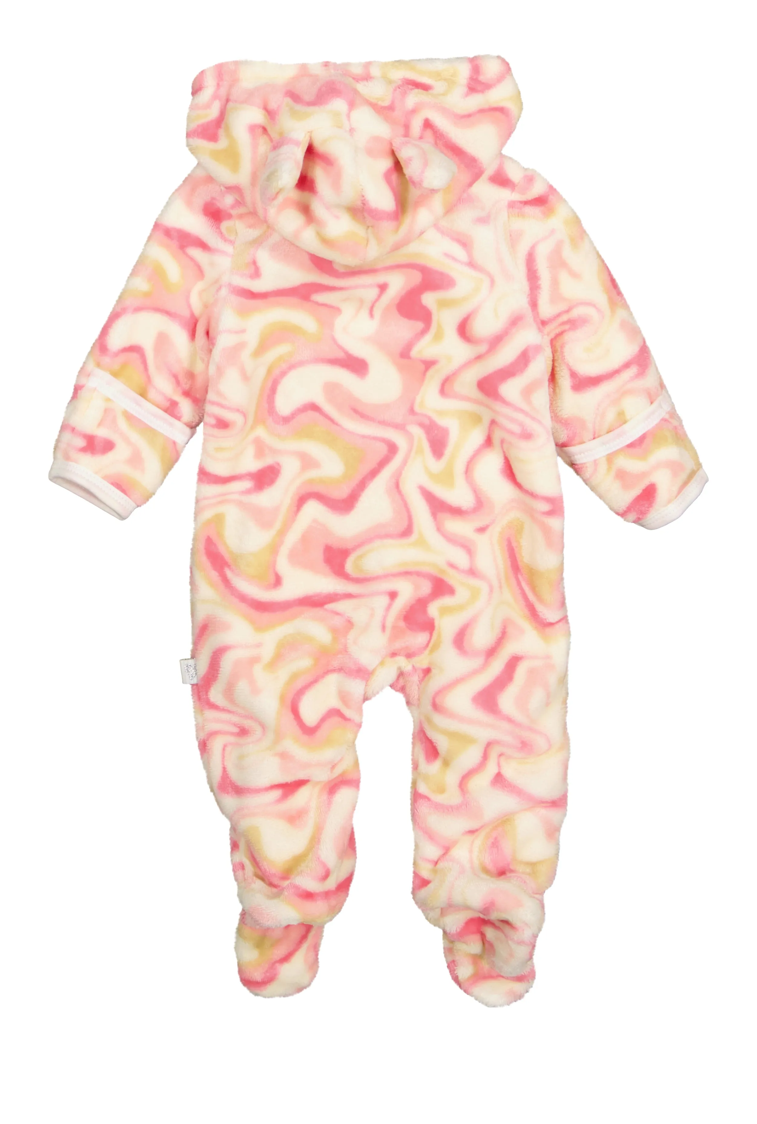 Baby Girls 0-9M Graphic Swirl Print Footed Jumpsuit