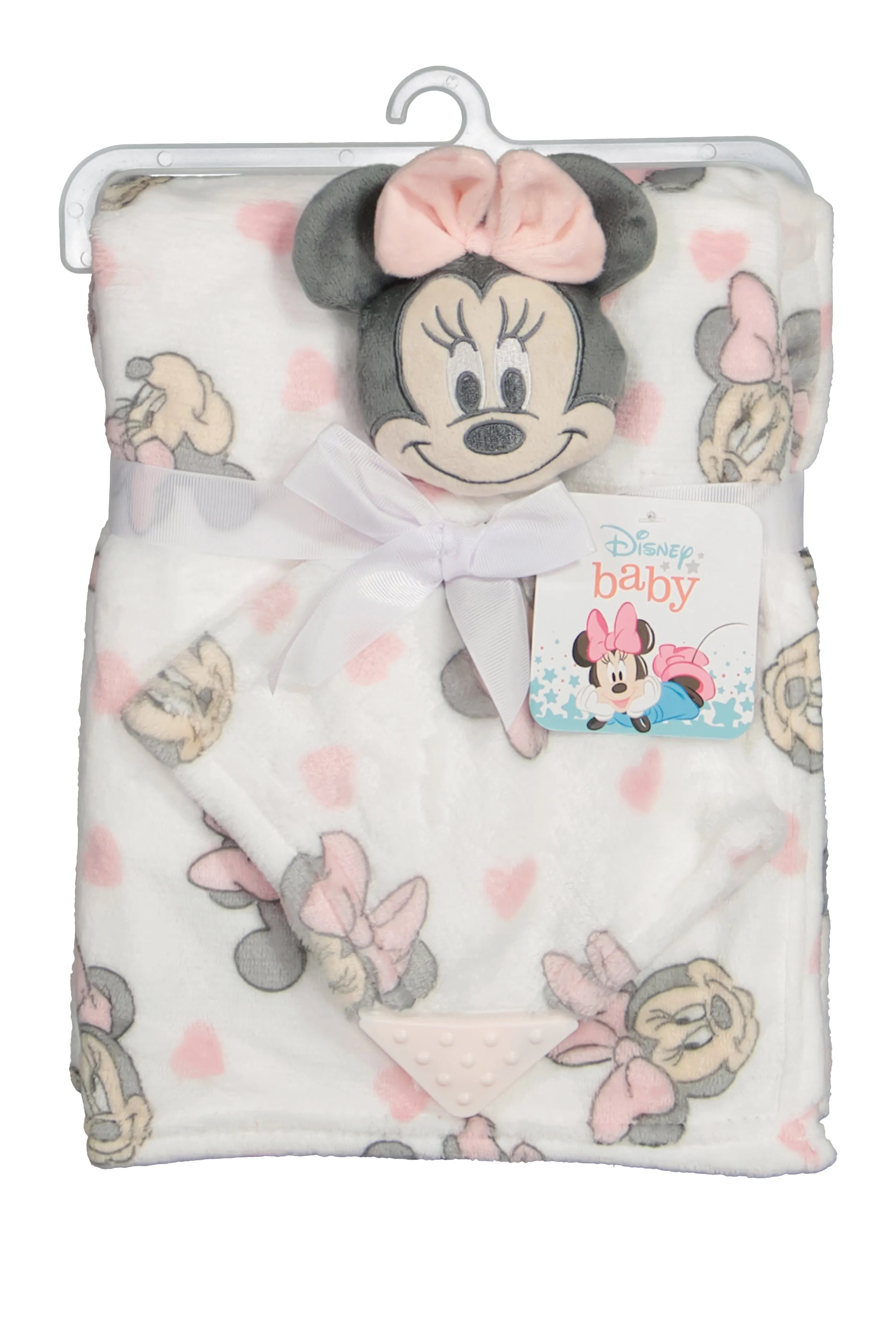 Baby Girls Minnie Mouse Blanket and Teething Lovey Set