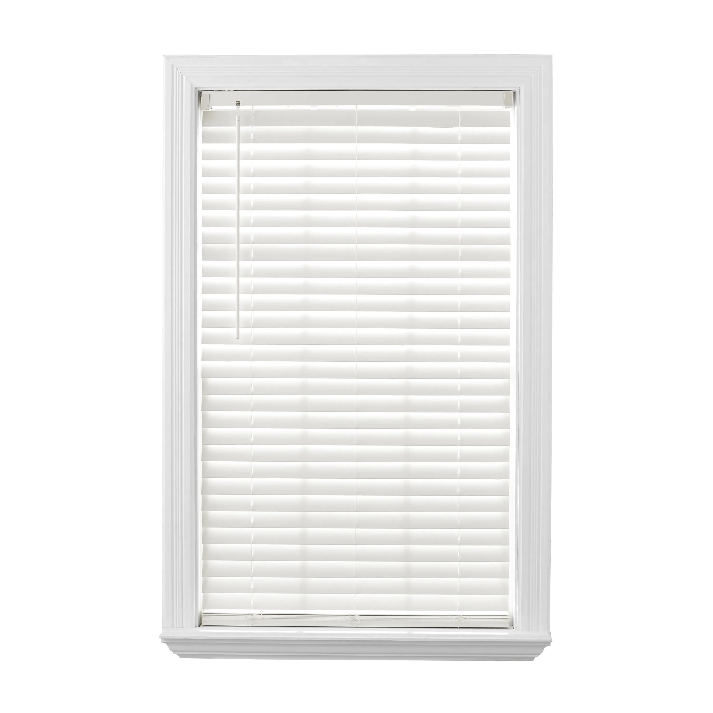 Better Homes & Gardens BH47-064-099-24 2" Cordless Faux Wood Horizontal Blinds, Antique White, 29" W x 64" L