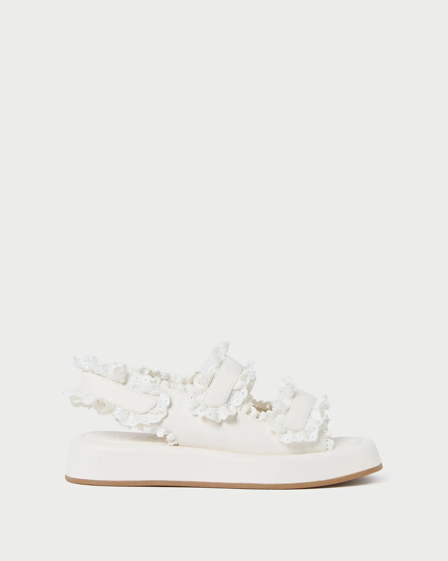 Blaise White Leather Platform Sandal