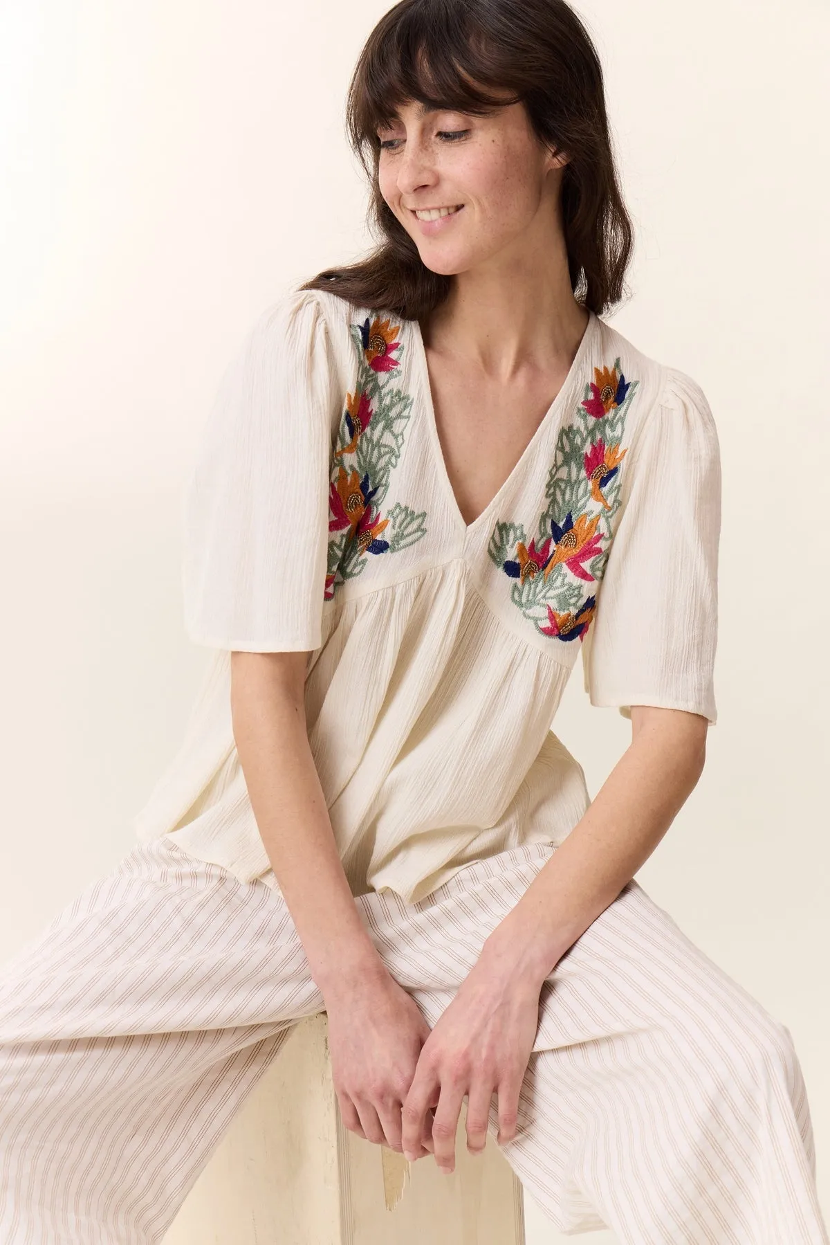 Blouse Choly Tcc Choly Tcc01 Pear Off-White
