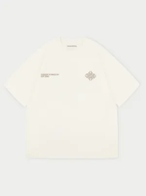 BLURRED GRAPHIC EMBLEM T-SHIRT - OFF WHITE