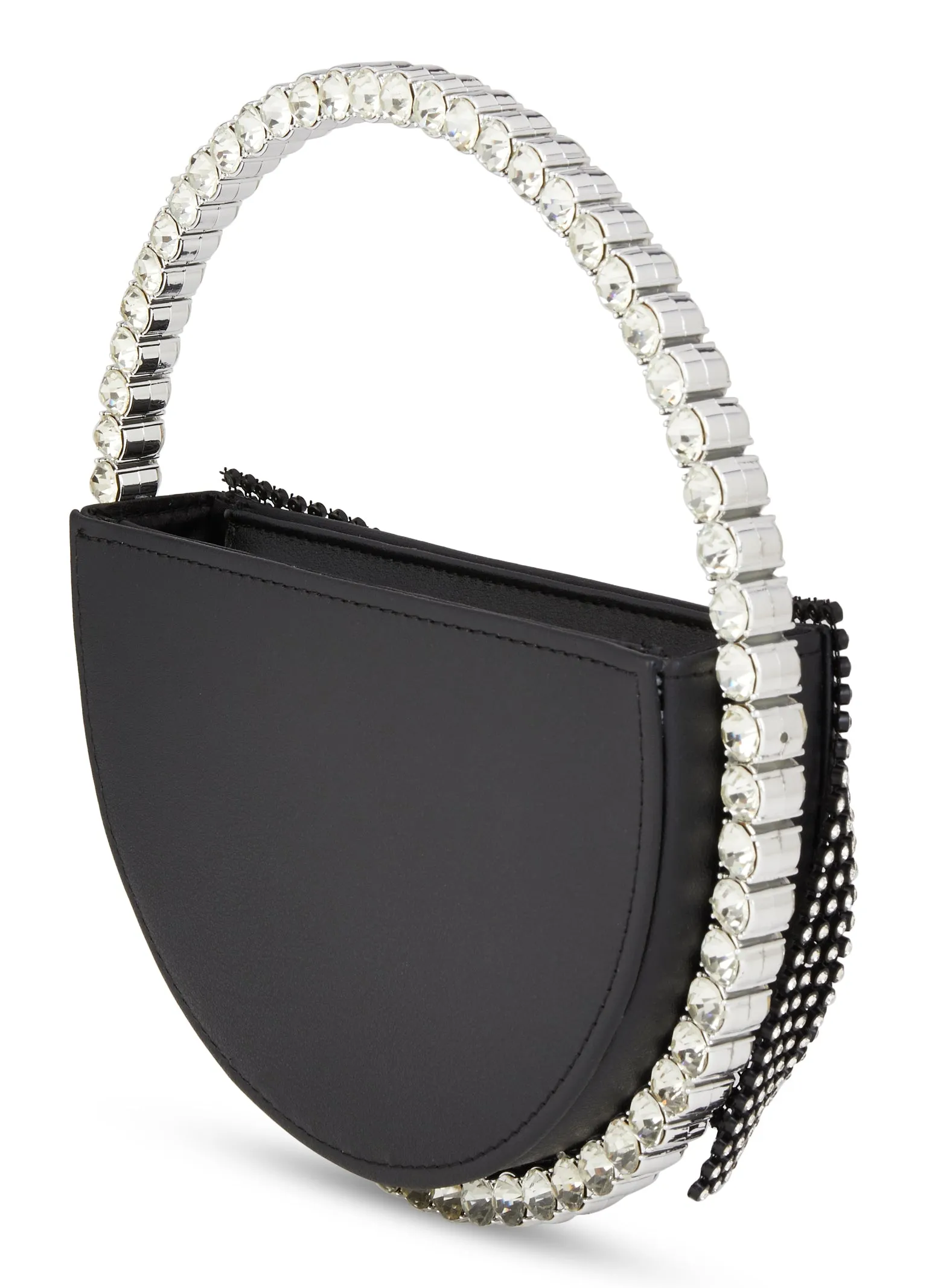 Bow Detail Rhinestone Handle Clutch
