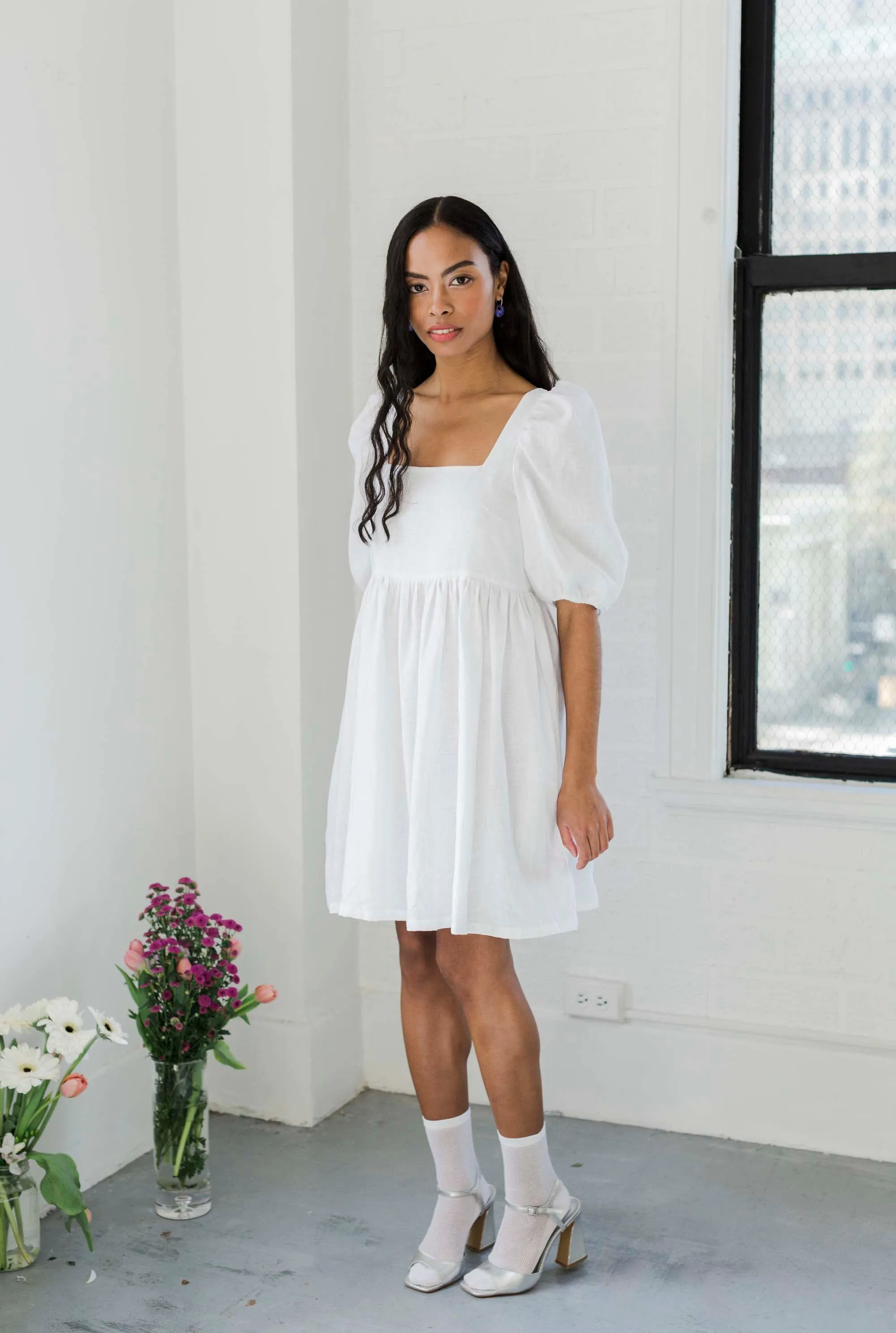 Bridal Manon Mini Puff Dress