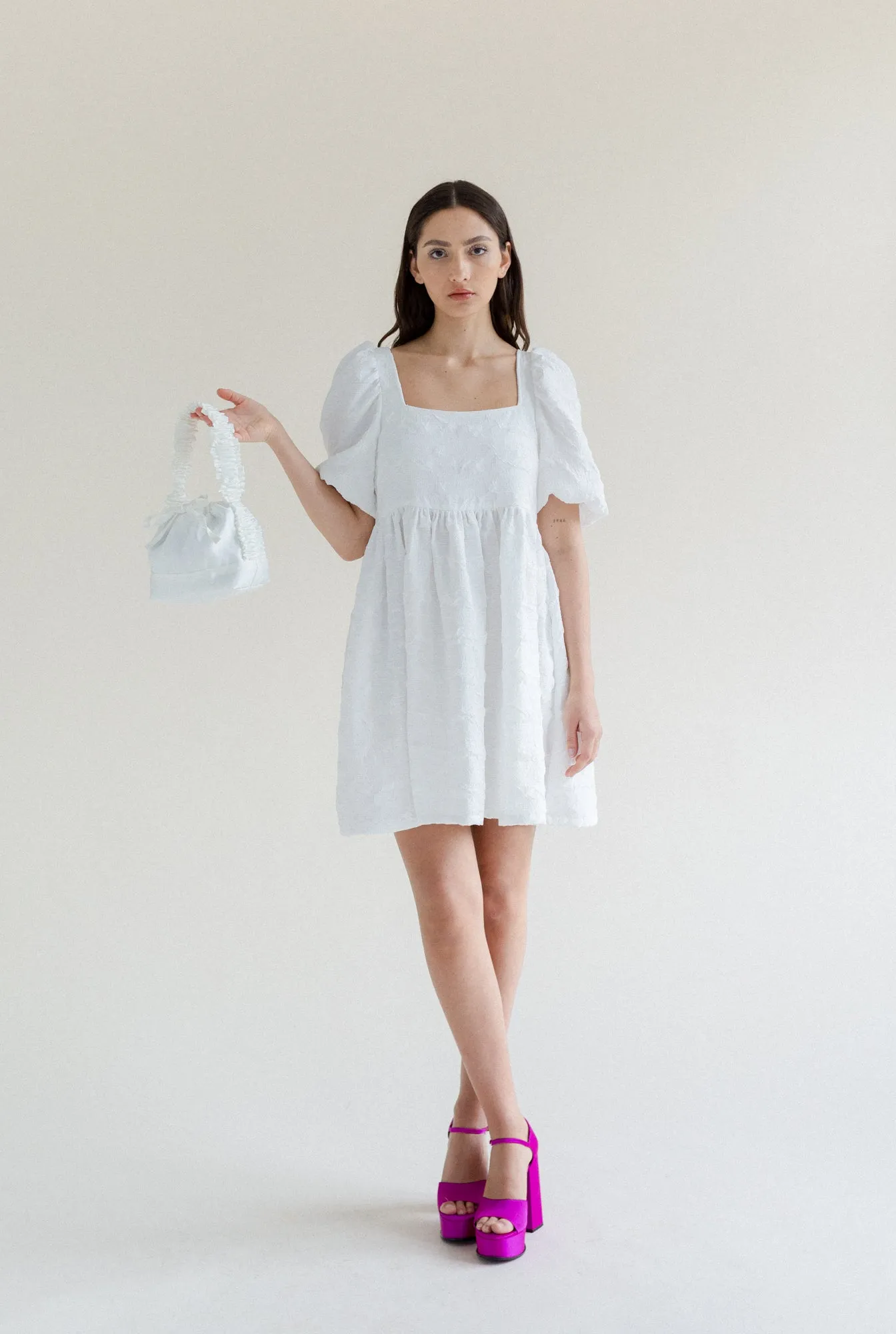 Bridal Manon Mini Puff Dress