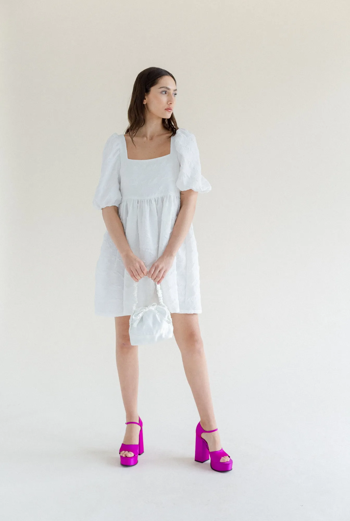 Bridal Manon Mini Puff Dress