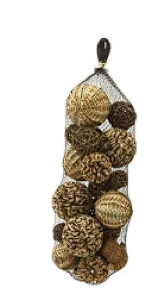 BROWN DRIED PLANT HANDMADE ORBS & VASE FILLER WITH VARYING DESIGNS