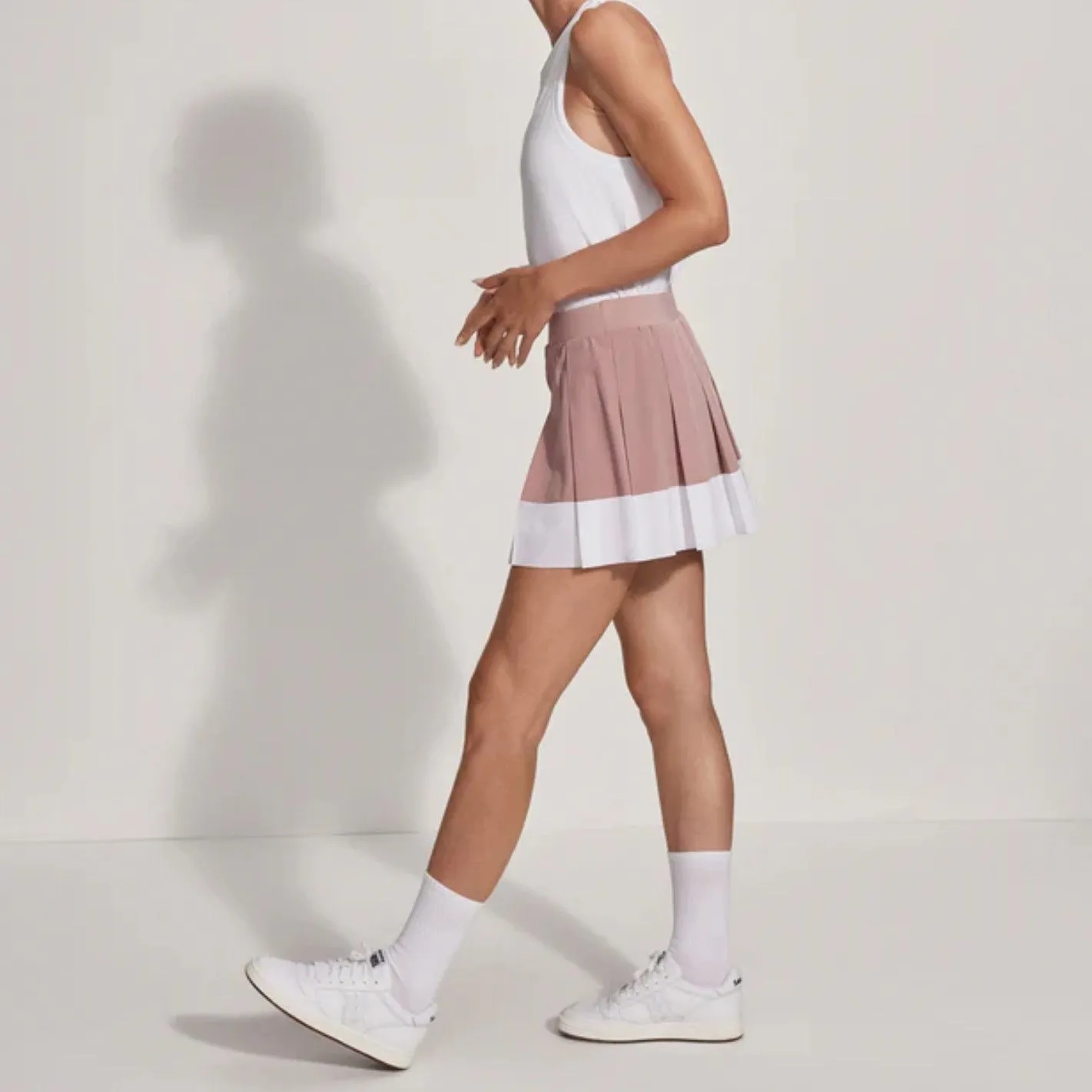Chase Mid Rise Skort 14.5" - Deauville Mauve/White