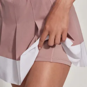 Chase Mid Rise Skort 14.5" - Deauville Mauve/White