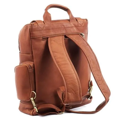 Claire Chase Portofino Large Leather Laptop Backpack