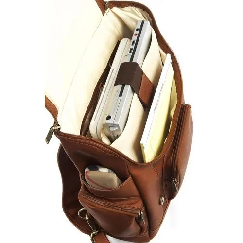 Claire Chase Portofino Large Leather Laptop Backpack