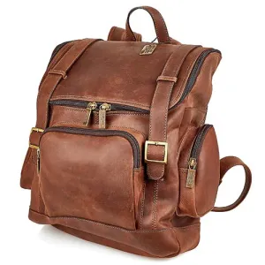 Claire Chase Portofino Large Leather Laptop Backpack