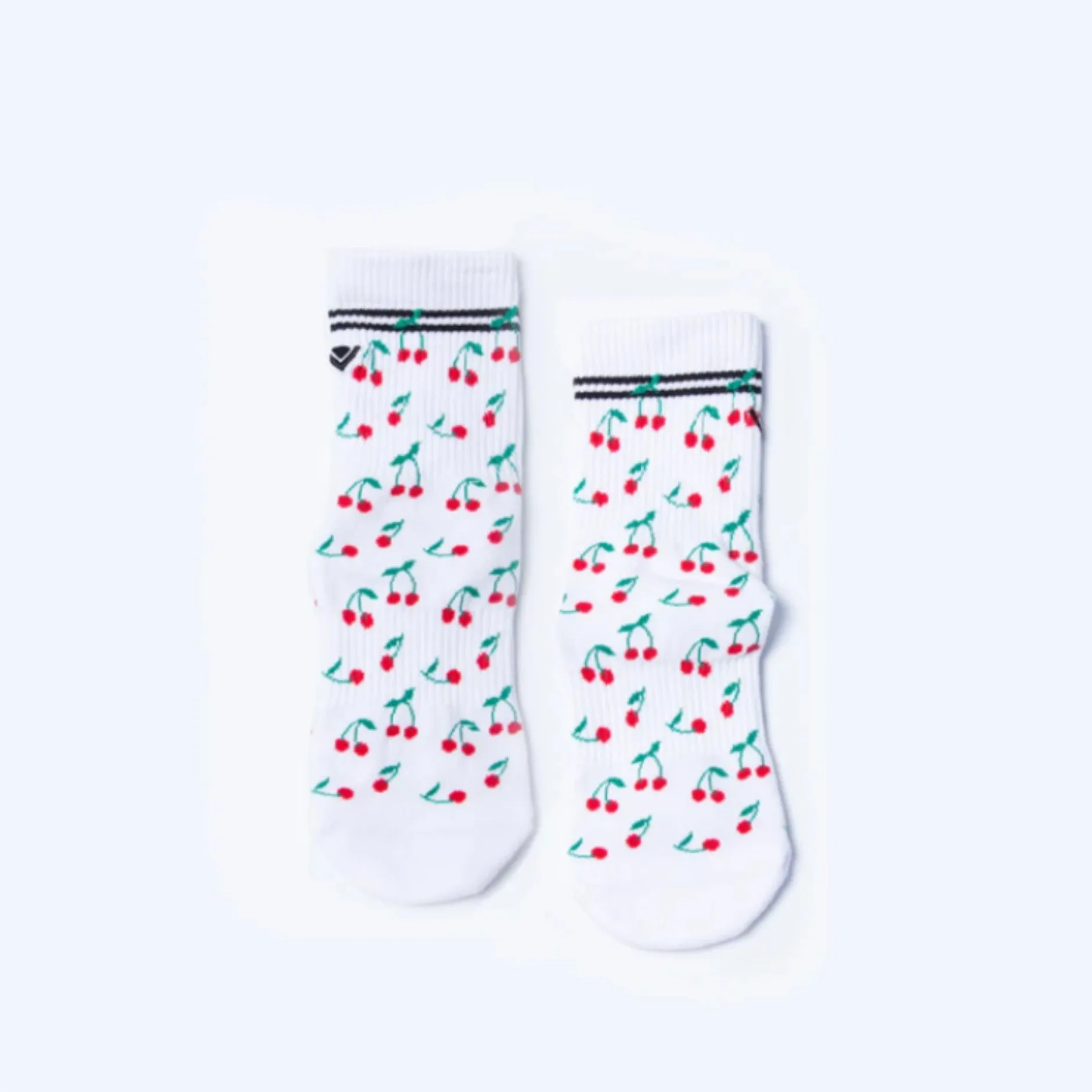 Classic Crew Grip Socks - Cherry (Barre / Pilates)