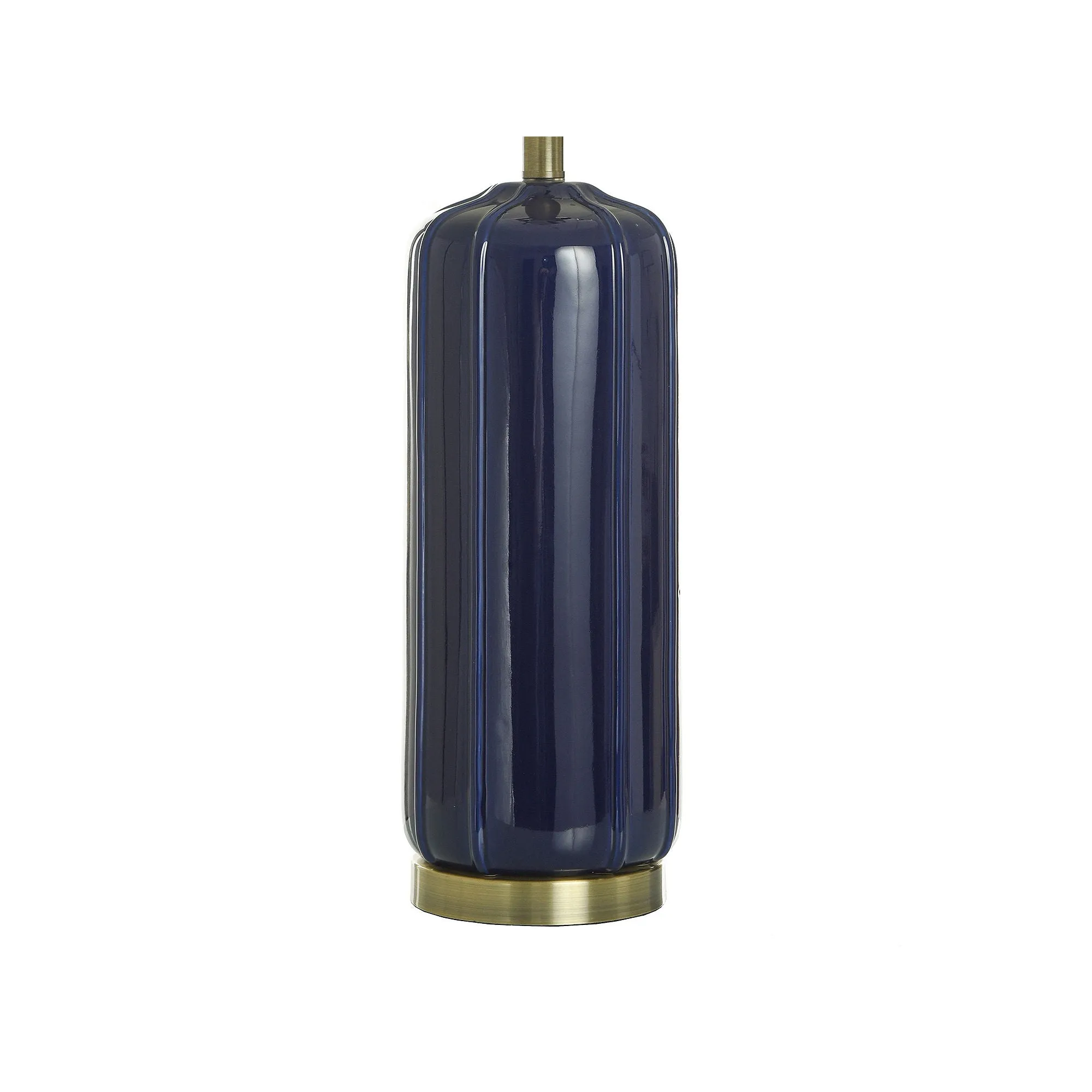 Collective Design By Stylecraft Navy Cylinder Ceramic Table Lamp TL332566BJCDS - CLASSIC NAVY ONE SIZE