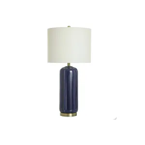 Collective Design By Stylecraft Navy Cylinder Ceramic Table Lamp TL332566BJCDS - CLASSIC NAVY ONE SIZE