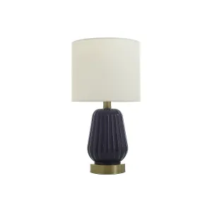 Collective Design By Stylecraft Navy Glass Table Lamp TL17698JCDS - CLASSIC NAVY ONE SIZE