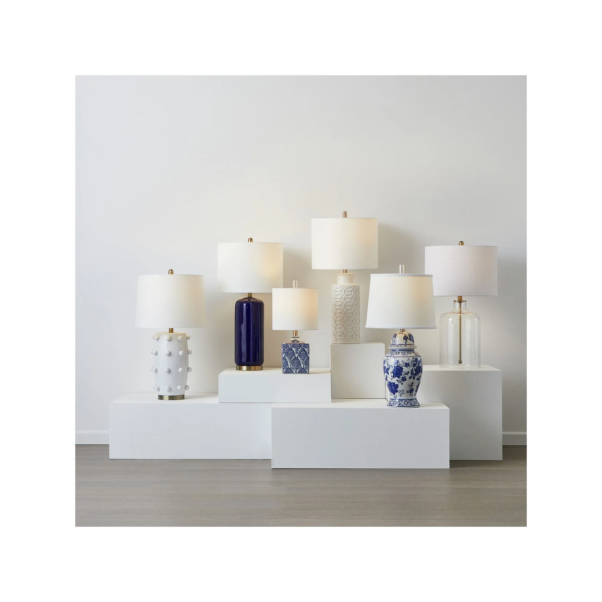Collective Design By Stylecraft White Textured Ceramic Table Lamp TL332565JCADS - GLOSS WHITE ONE SIZE