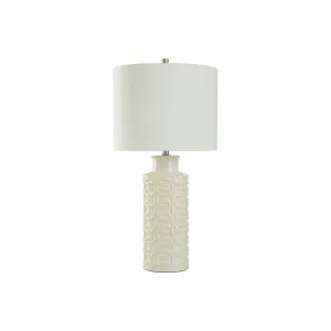 Collective Design By Stylecraft White Textured Ceramic Table Lamp TL332565JCADS - GLOSS WHITE ONE SIZE