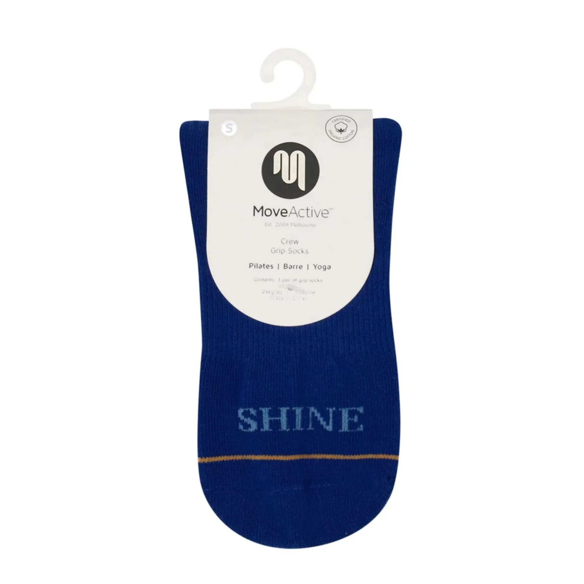 Crew Grip Socks - Cobalt Rise & Shine (Barre / Pilates)