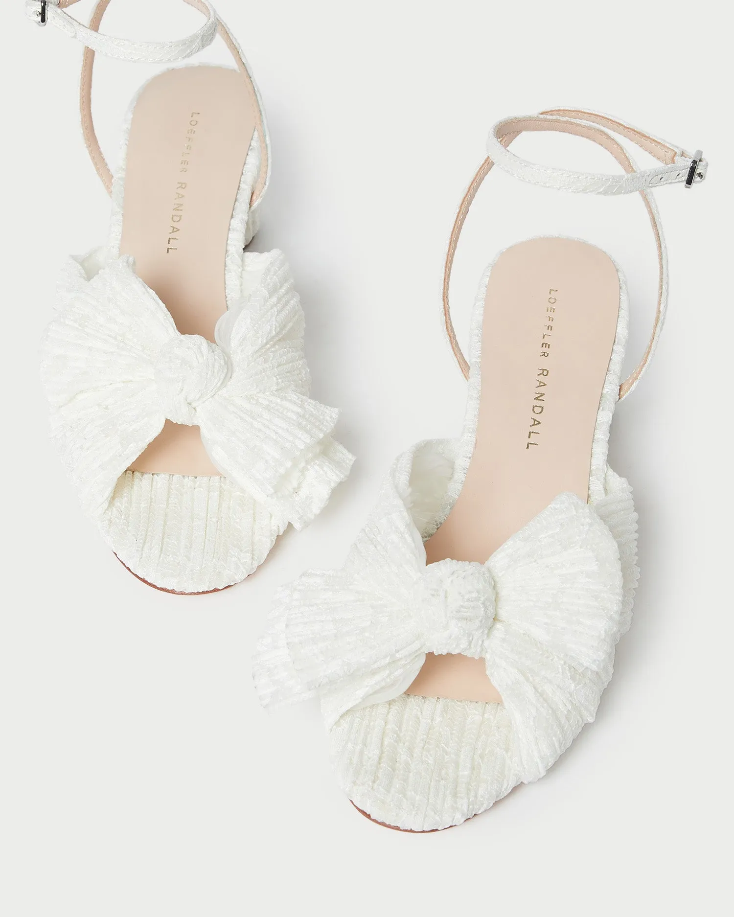 Dahlia White Lace Bow Heel