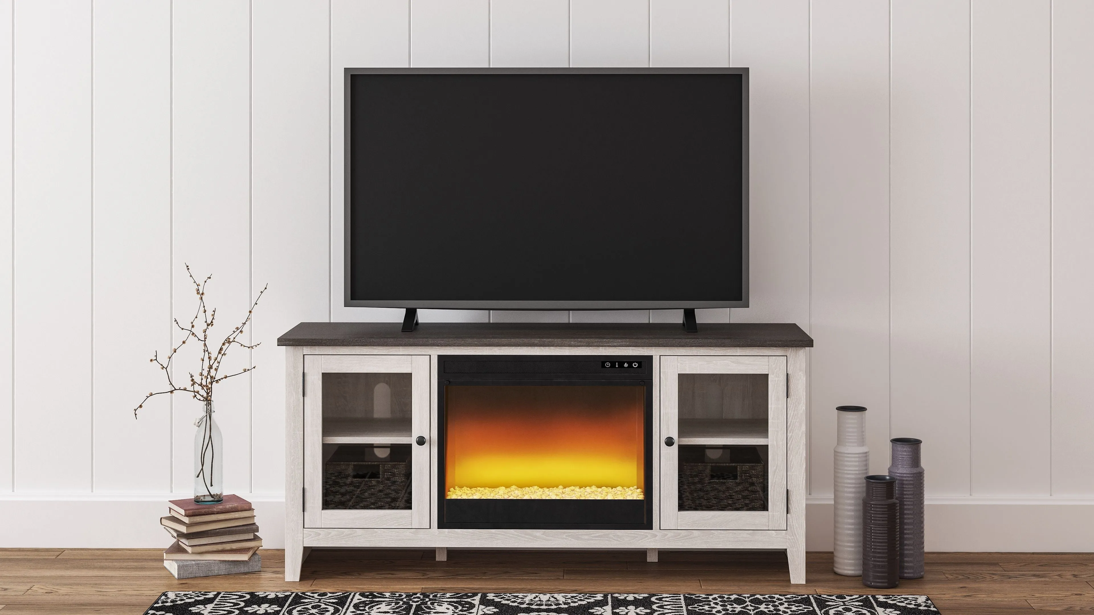Dorrinson TV Stand With Fireplace Insert