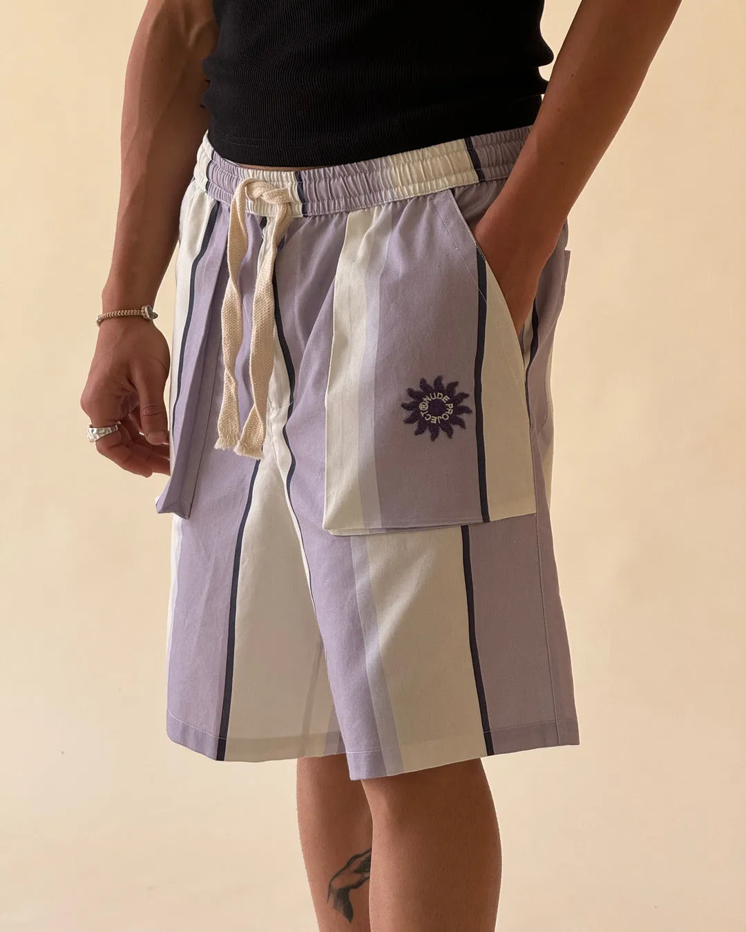 Esvedra Shorts White/Purple