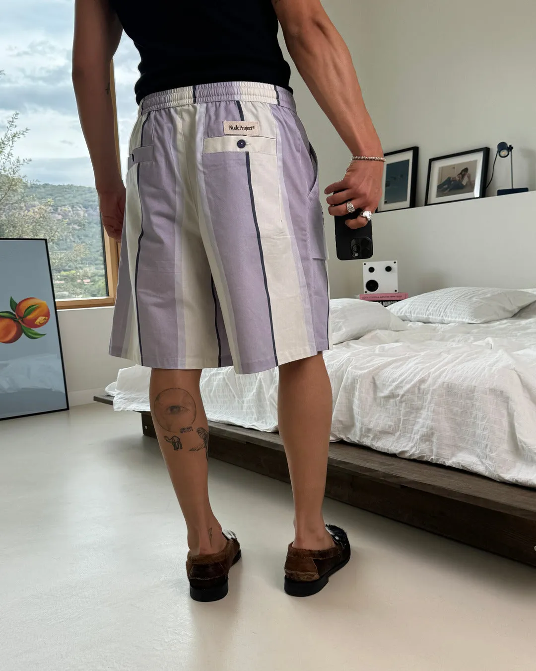 Esvedra Shorts White/Purple