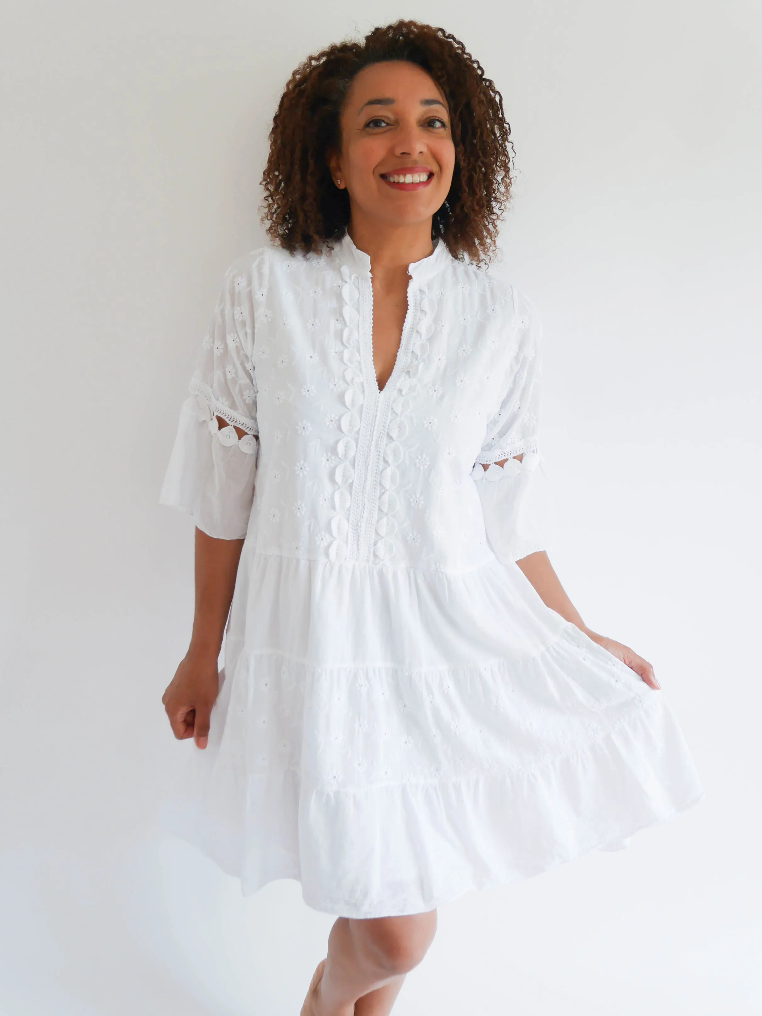 Evie Dress White