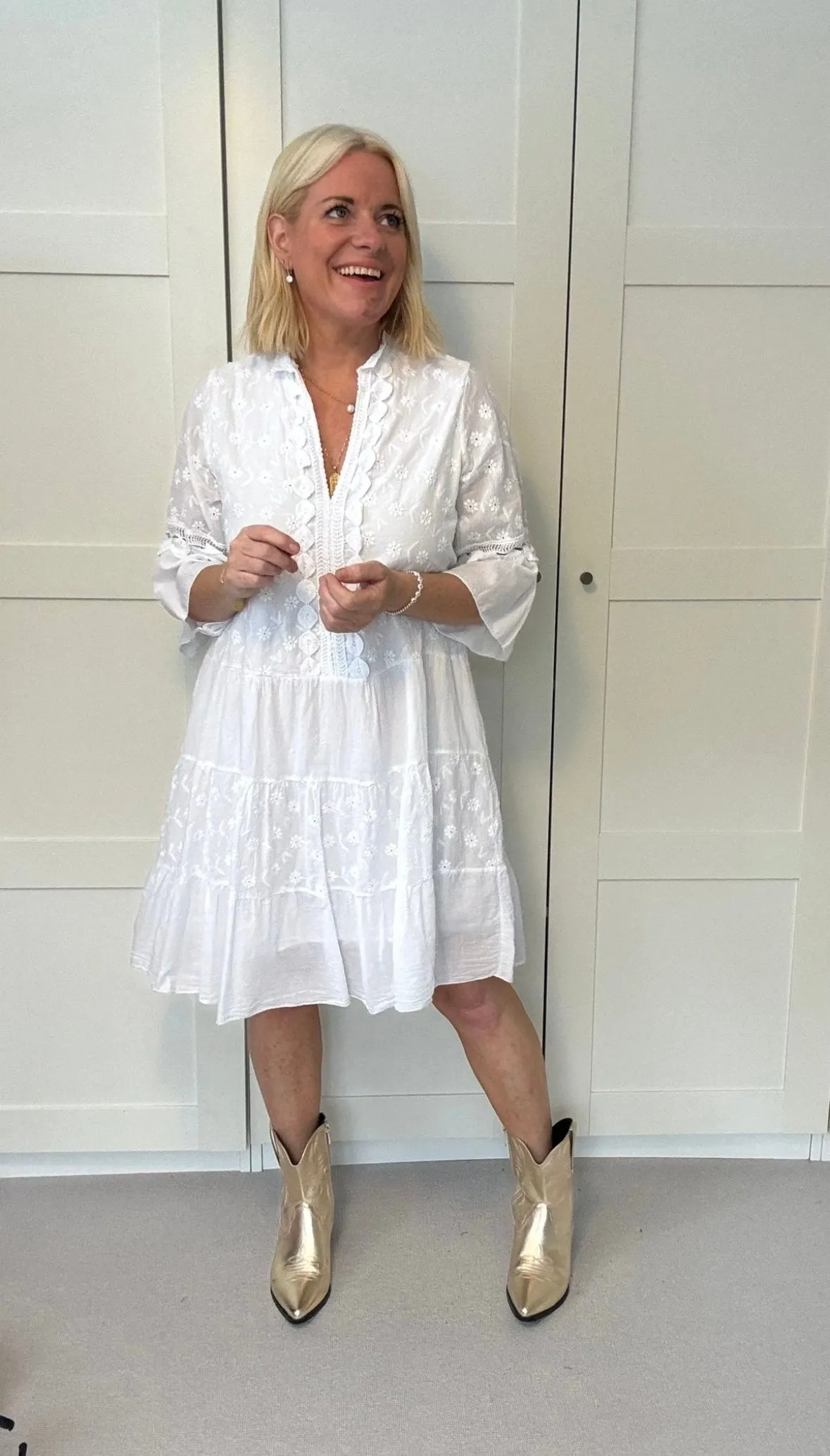 Evie Dress White