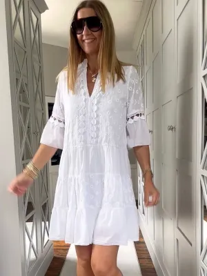 Evie Dress White