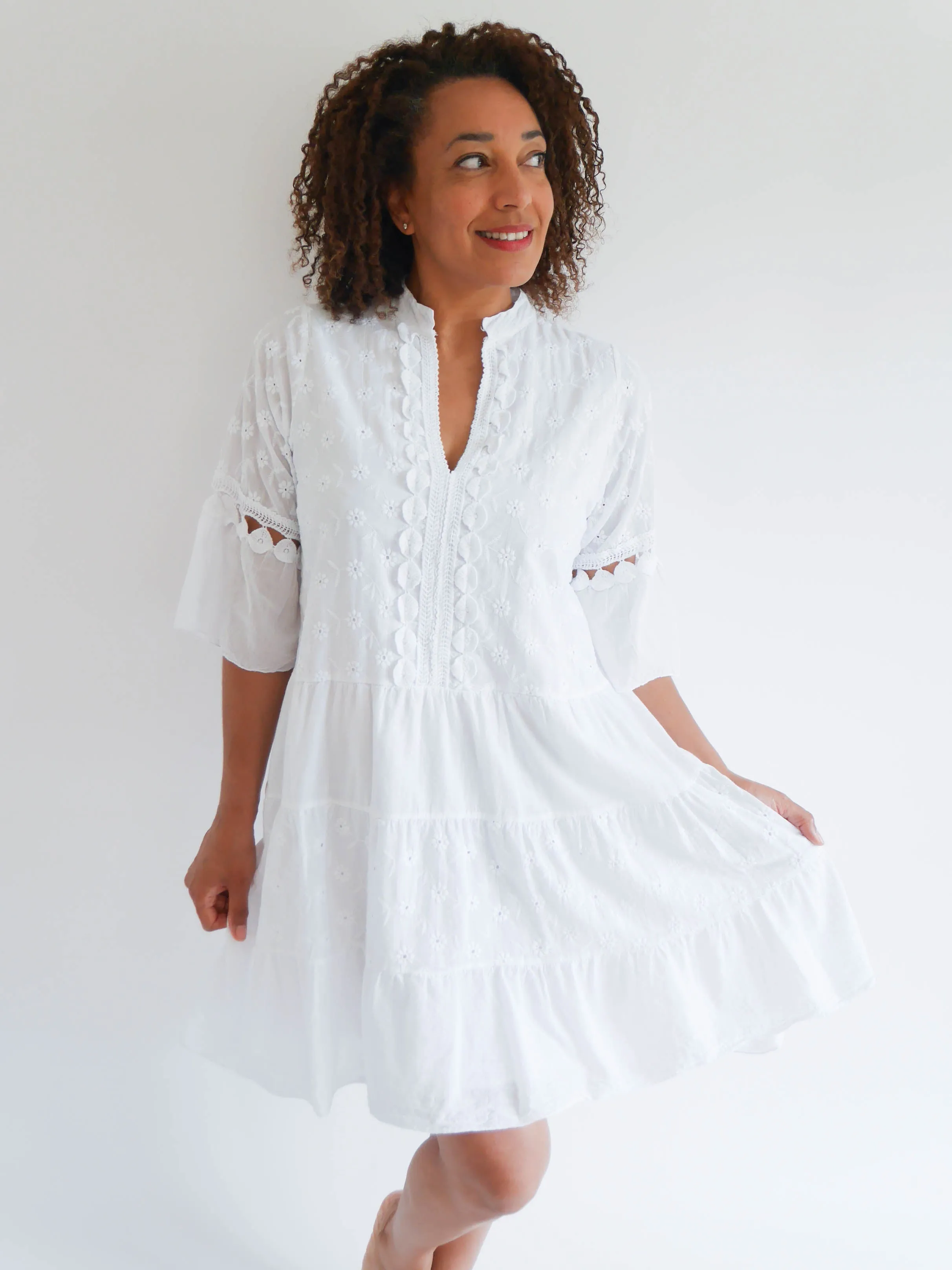 Evie Dress White