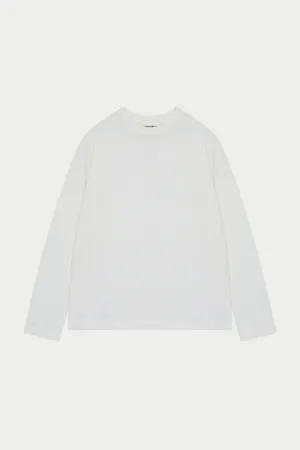FINE GAUGE KNIT LONG SLEEVE T-SHIRT - OFF WHITE