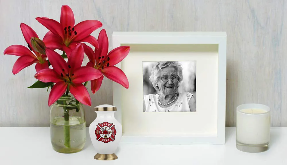 Firefighter Keepsake Urn for Human Ashes
