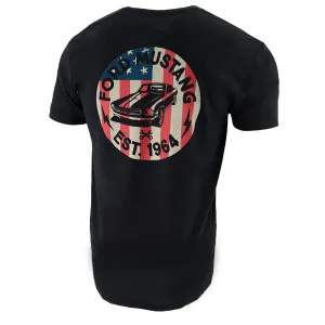 Ford Mustang Men's Vintage Est 1964 Flag T-Shirt