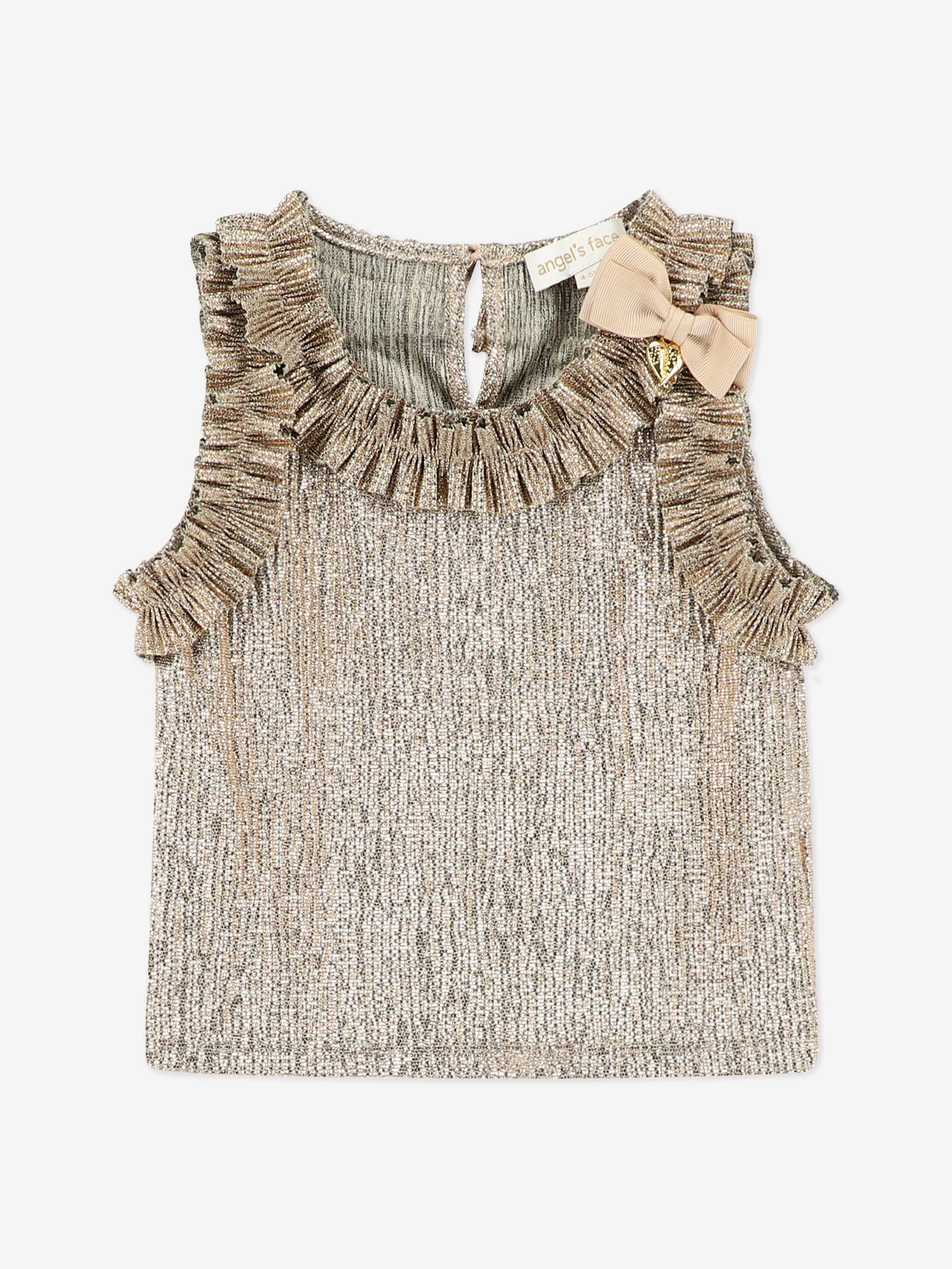 Girls Fortunate Top and Shorts Set in Gold