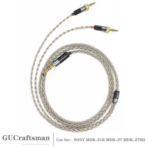 GUCraftsman 6N Silver For Sony 2.5MM/4.4MM Balance Dedicated Headphone Cable