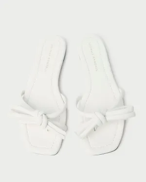 Hadley White Bow Sandal