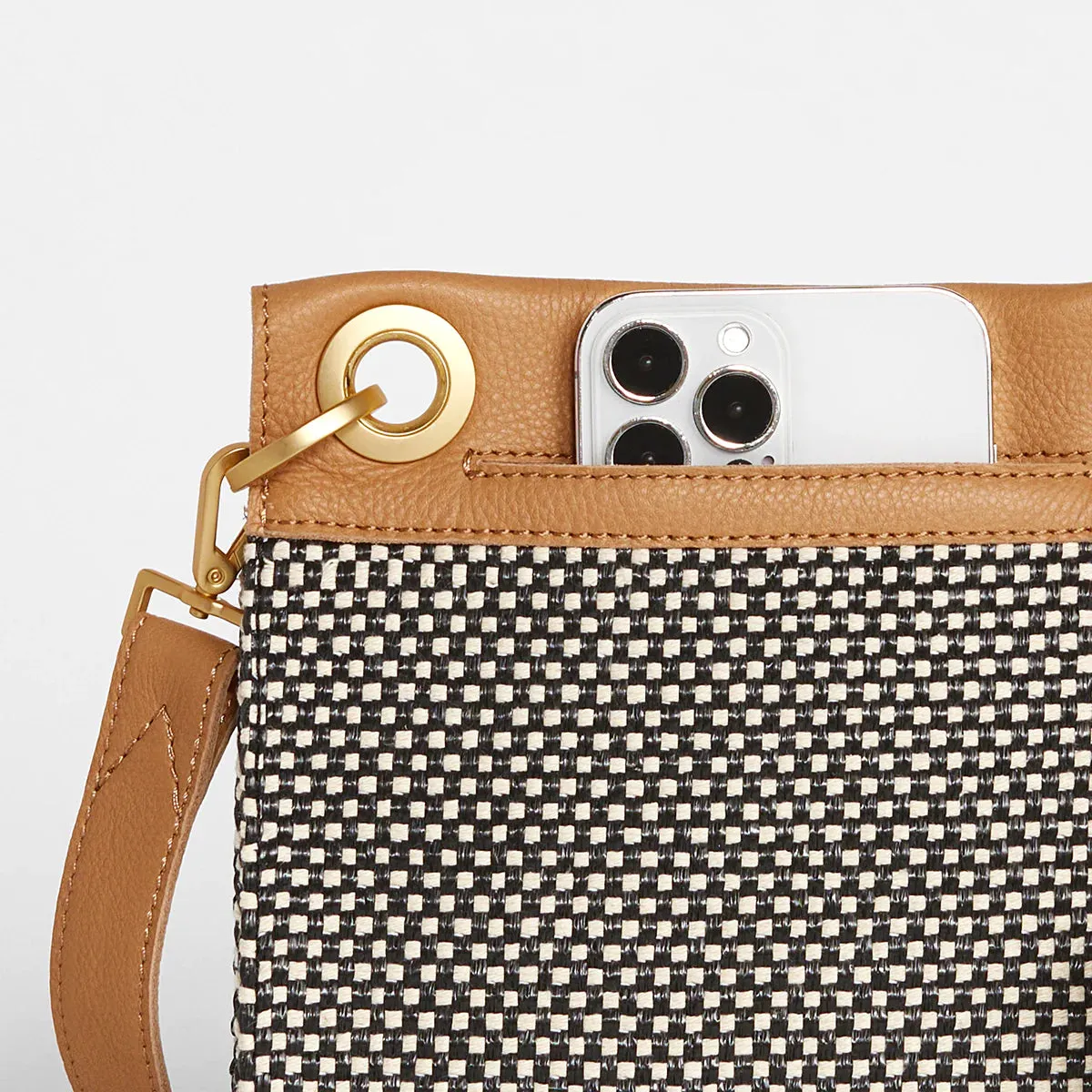Hammitt Tony Crossbody Leather Handbag California Sunday/Brushed Gold - Limited Edition