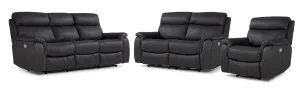 Haven Dual Power Reclining Sofa, Loveseat and Recliner Set - Grey