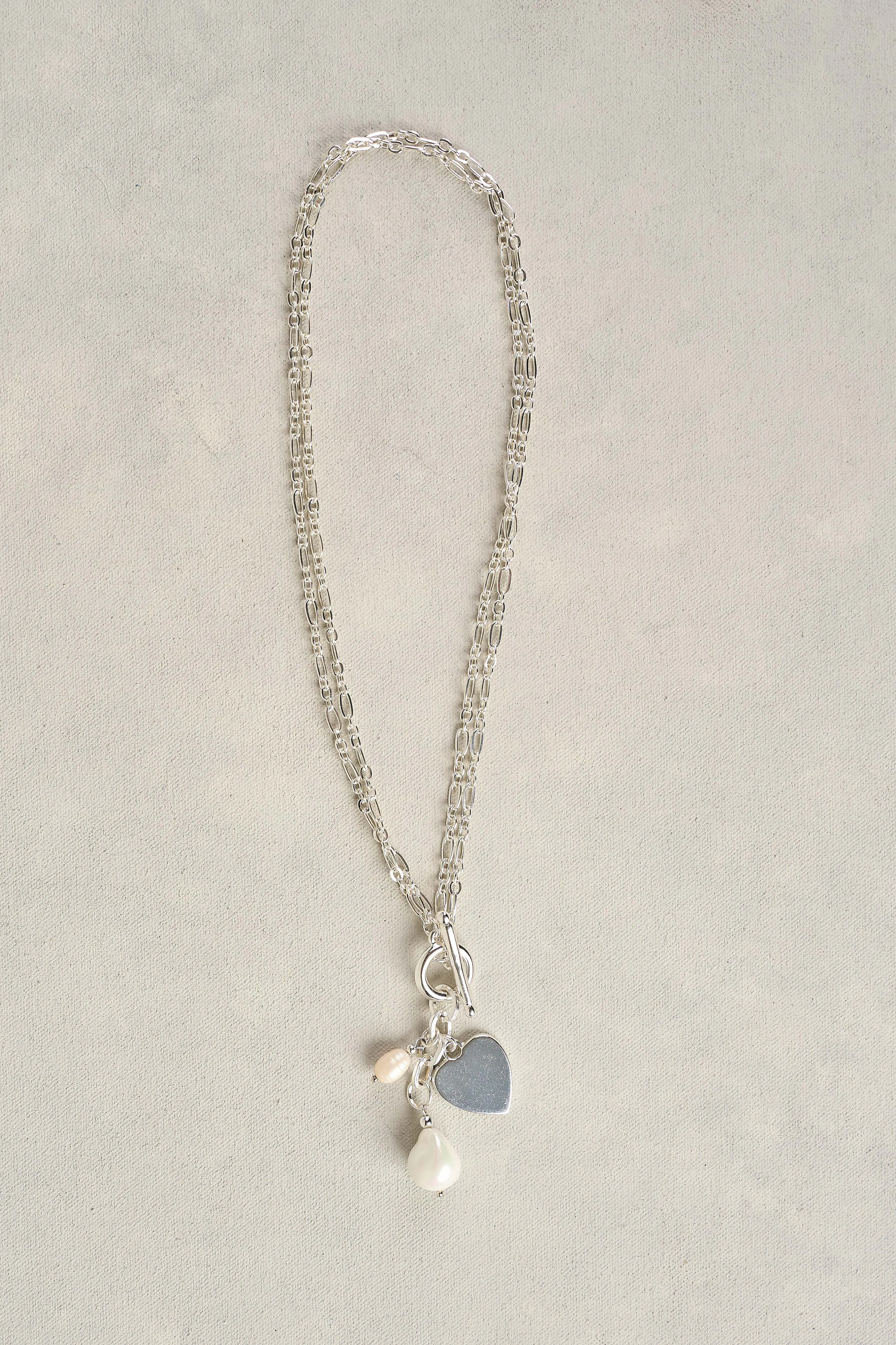Heart Pendant Necklace - Silver