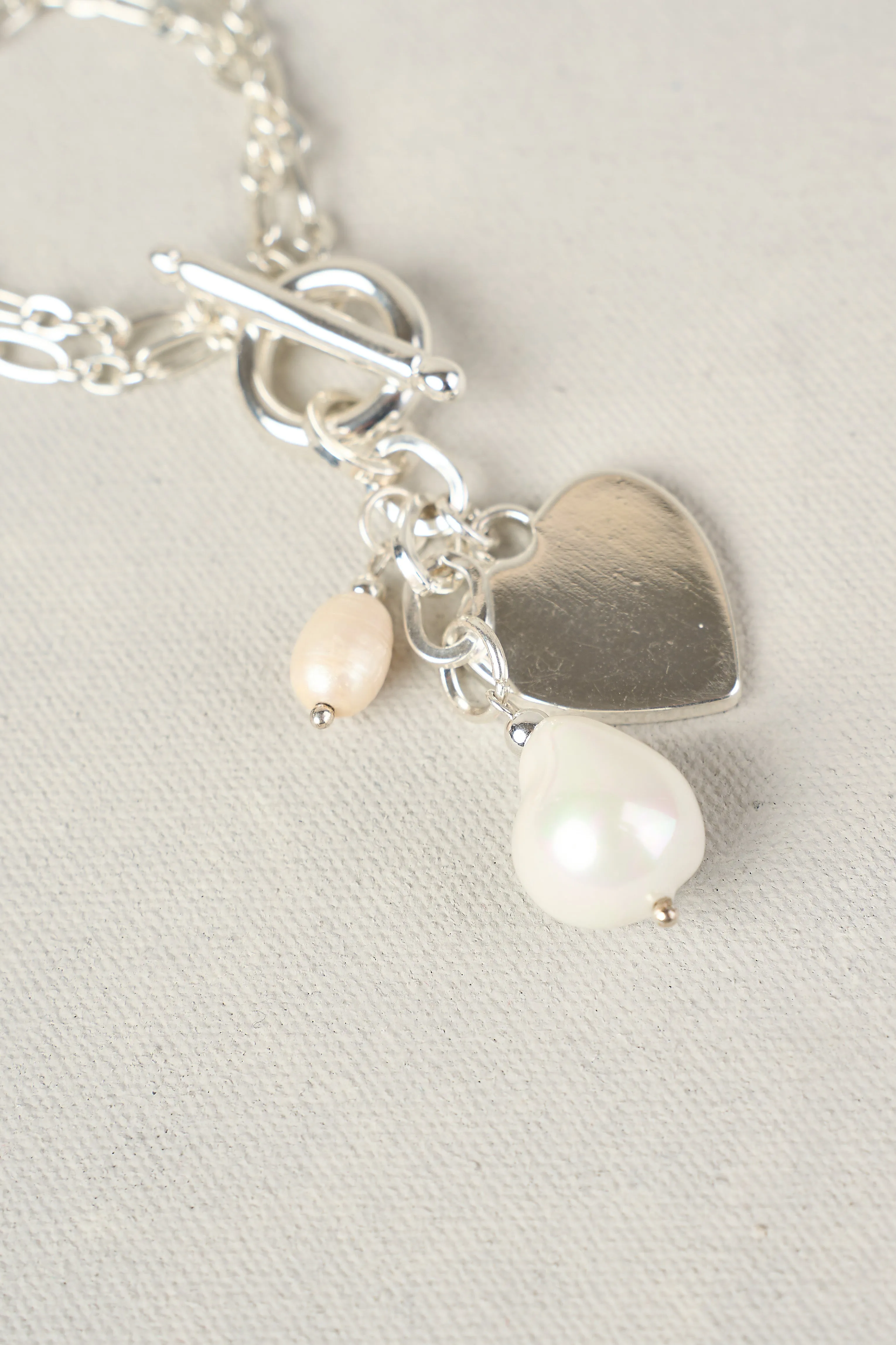 Heart Pendant Necklace - Silver